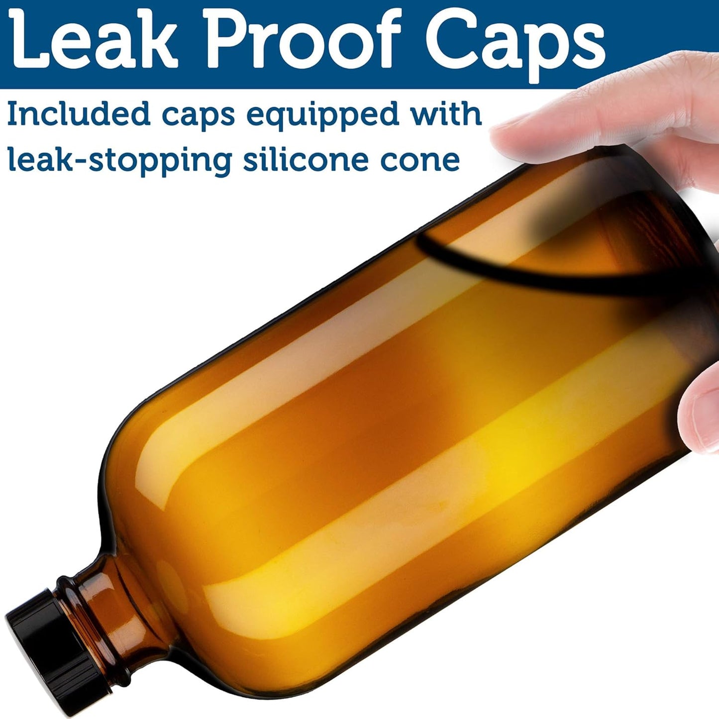 Sally's Organics Empty Amber Glass Spray Bottles - 2 Pack - Large 16oz Refillable Bottle for is Great for Essential Oils, Plants, Cleaning Solutions, Hair - Durable Nozzle - Fine Mist/Stream Setting