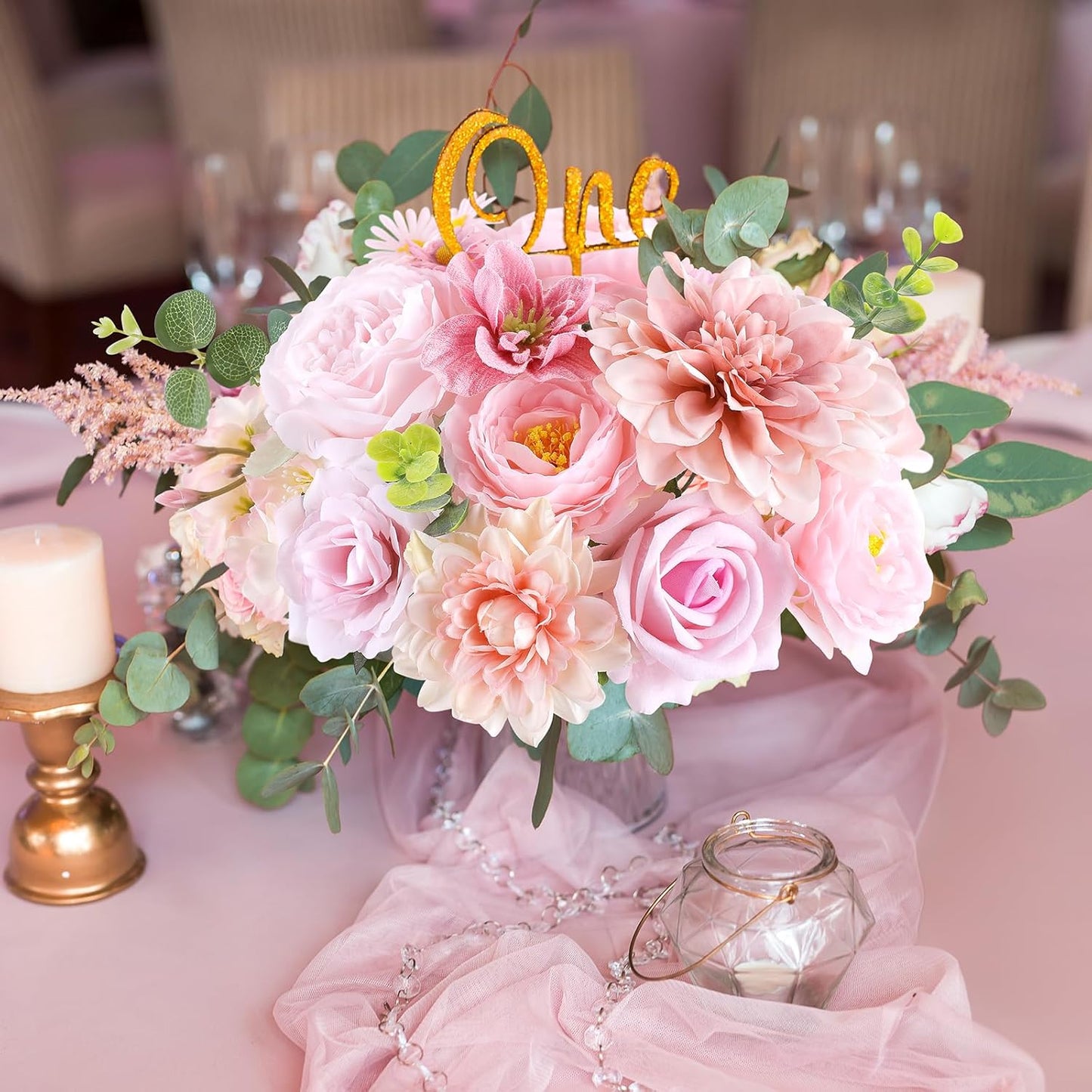 AGIRL Rose Artificial Flowers Combo Fake Flowers Rose Silk Flowers with Stems for DIY Wedding Bouquets Centerpieces Arrangements Table Decor Bridal Baby Shower Party Home Fall Decor(Nude Pink)