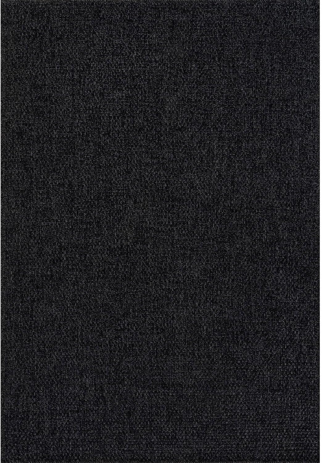 Easy Jute Rug 9x12 Indoor Outdoor Natural Rugs Solid Fiber Rug Woven Area Rug Boho Easy Clean Inside Carpet for Living Room Bedroom Dining Room Hallway or Outdoor Patio Porch (9 X 12 Dark Grey)