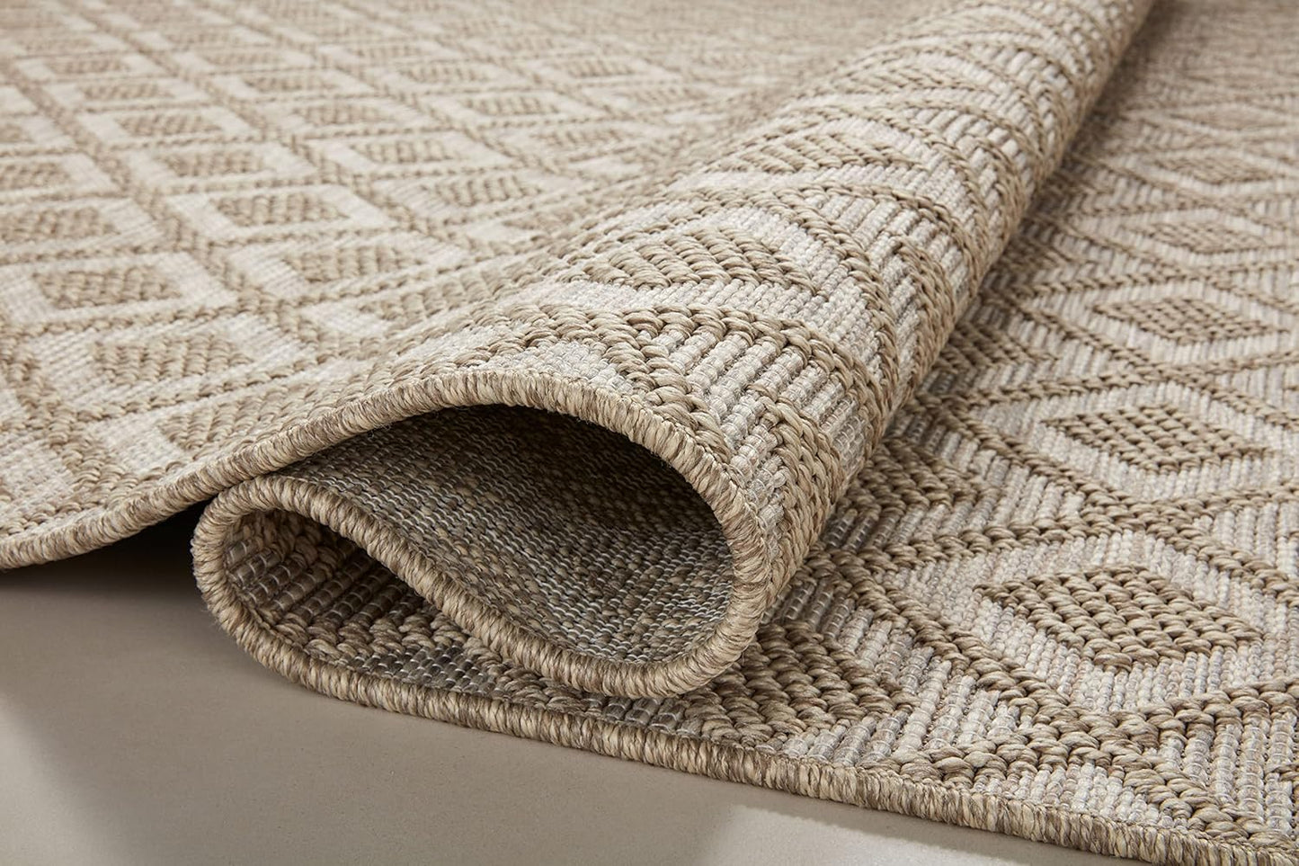 Loloi Dawn Collection Indoor/Outdoor DAW-07 Light Brown 7'-8" x 10' Area Rug
