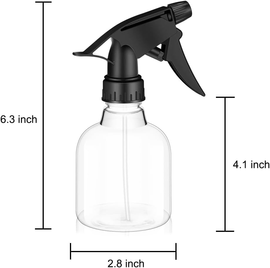 5 PCS Plastic Spray Bottles 8 oz Empty Spray Bottle with Adjustable Nozzle Mini Spray Bottle Liquid Sprayer for Kitchen Cleaning Hair Bath Beauty Spa Water Plants