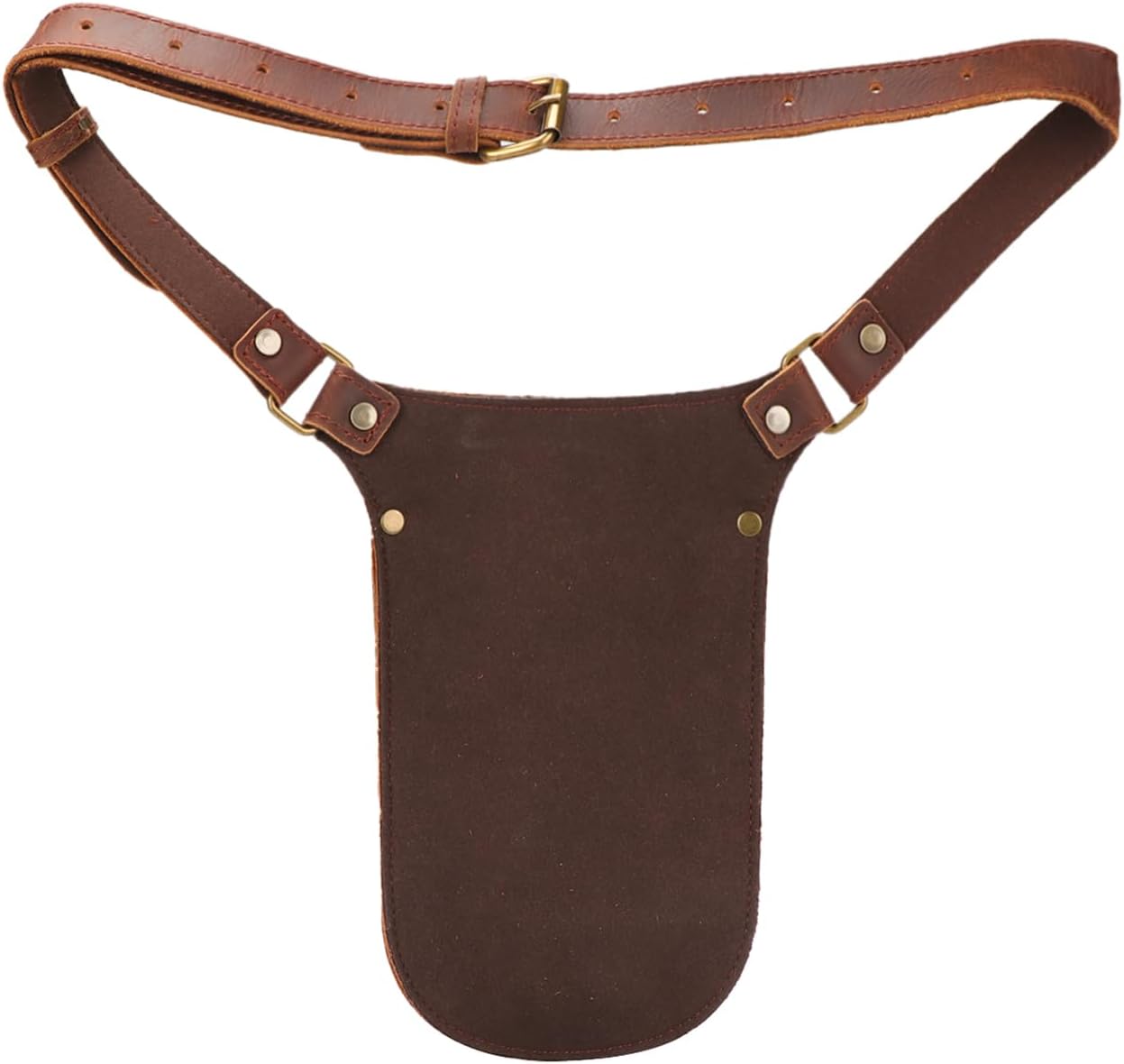 Tourbon Leather Gardening Belt Florist Tool Bag Gardener Holster Waist Pouch Electrician Carpenter Organizer Kit with 4 Pockets Up to 44"", Brown