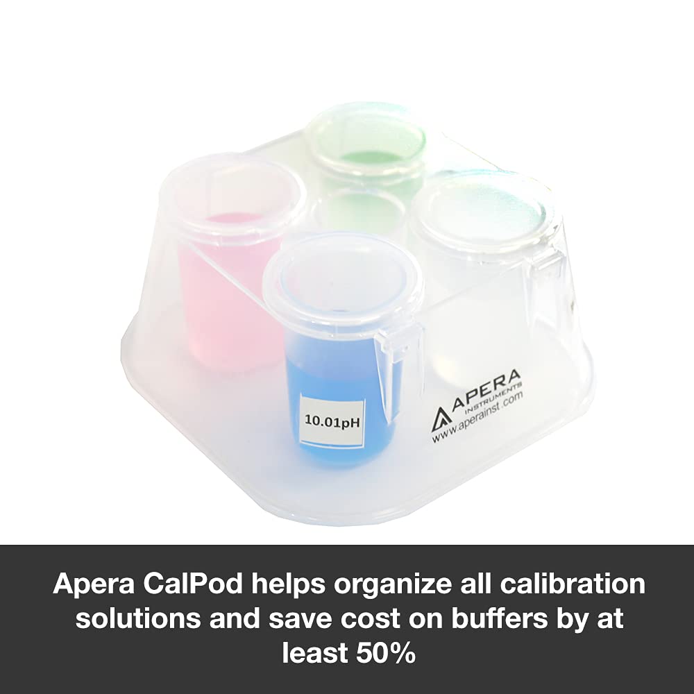 APERA INSTRUMENTS AI209-T Value Series PH20 pH Tester Combo Kit, including the Maintenance Set, and a CalPod Solution Holder for Easy Calibration
