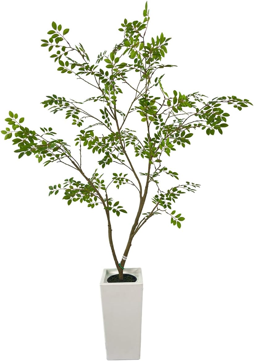 Artificial Elm Tree Faux Elm Tree 6ft Tall Fake Plant in Pot Fake Silk Tree Faux Plants Indoor