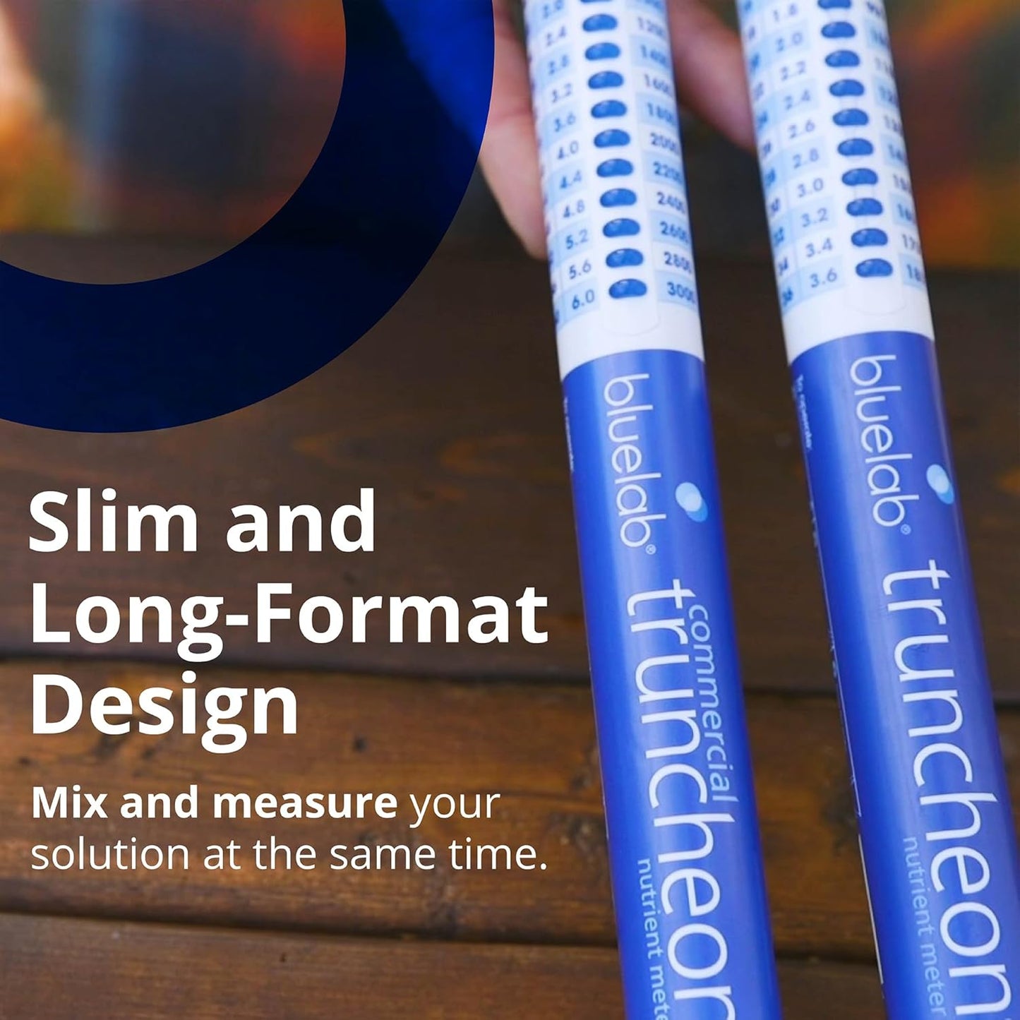 Bluelab TRUNCOMV2 Commercial Truncheon Nutrient Meter with Increased Measurement Range, Digital Conductivity (TDS, EC, ppm 500, ppm 700, CF) Tester in Water, Tool for Hydroponic System and Plant Grow