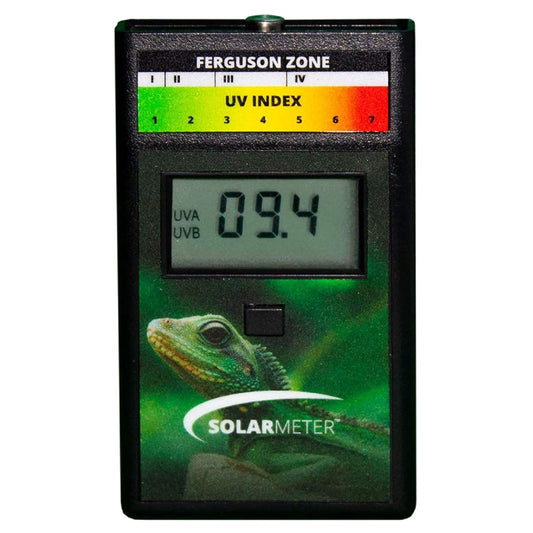 Model 6.5R Reptile UV Index Meter, Handheld Digital Radiometer for Measuring Ultraviolet Light, Measures 280-400 nm with Range from 0-199.9 UV Index, Made in USA, ABS Polymer, Black