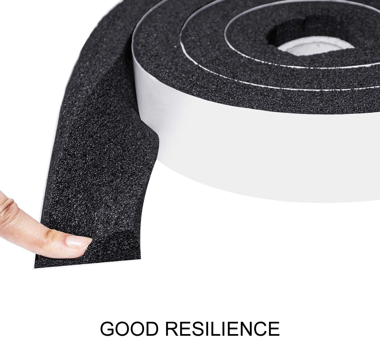 TORRAMI Window Air Conditioner Foam Seal Insulation 2 inch W X 1 inch T,Open Cell Foam Weather Stripping Total 6.5 Feet