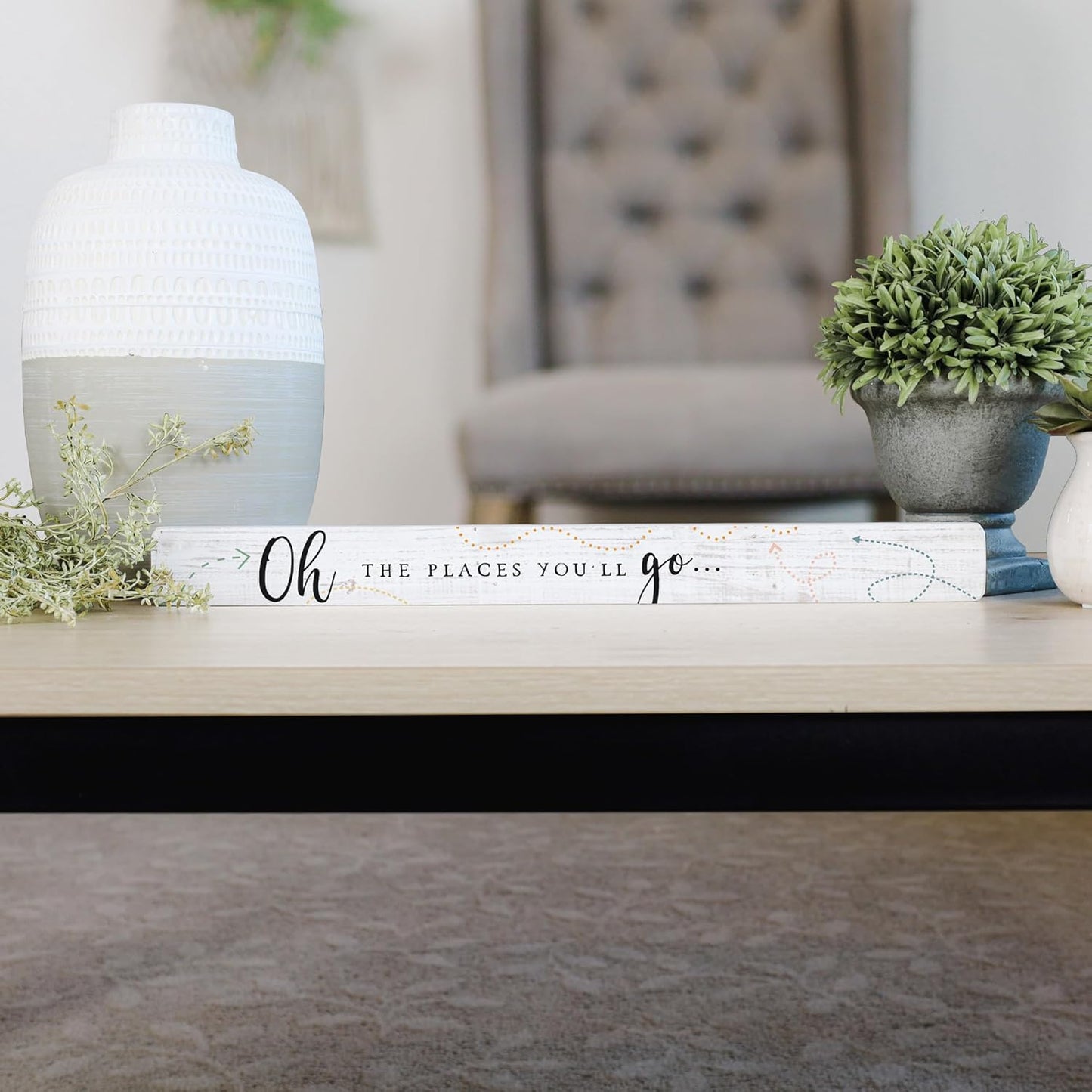 Simply Said, INC Talking Sticks 16" x 1.5" Wood Sign TLK1406 - Oh The Places You'll Go