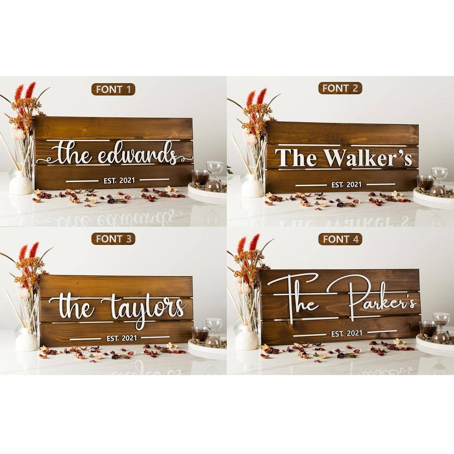 Custom Wood Sign | Personalized Family Name Sign | Last Name Pallet Sign | Wedding Gift | Home Wall Decor | Anniversary Gift (Medium)