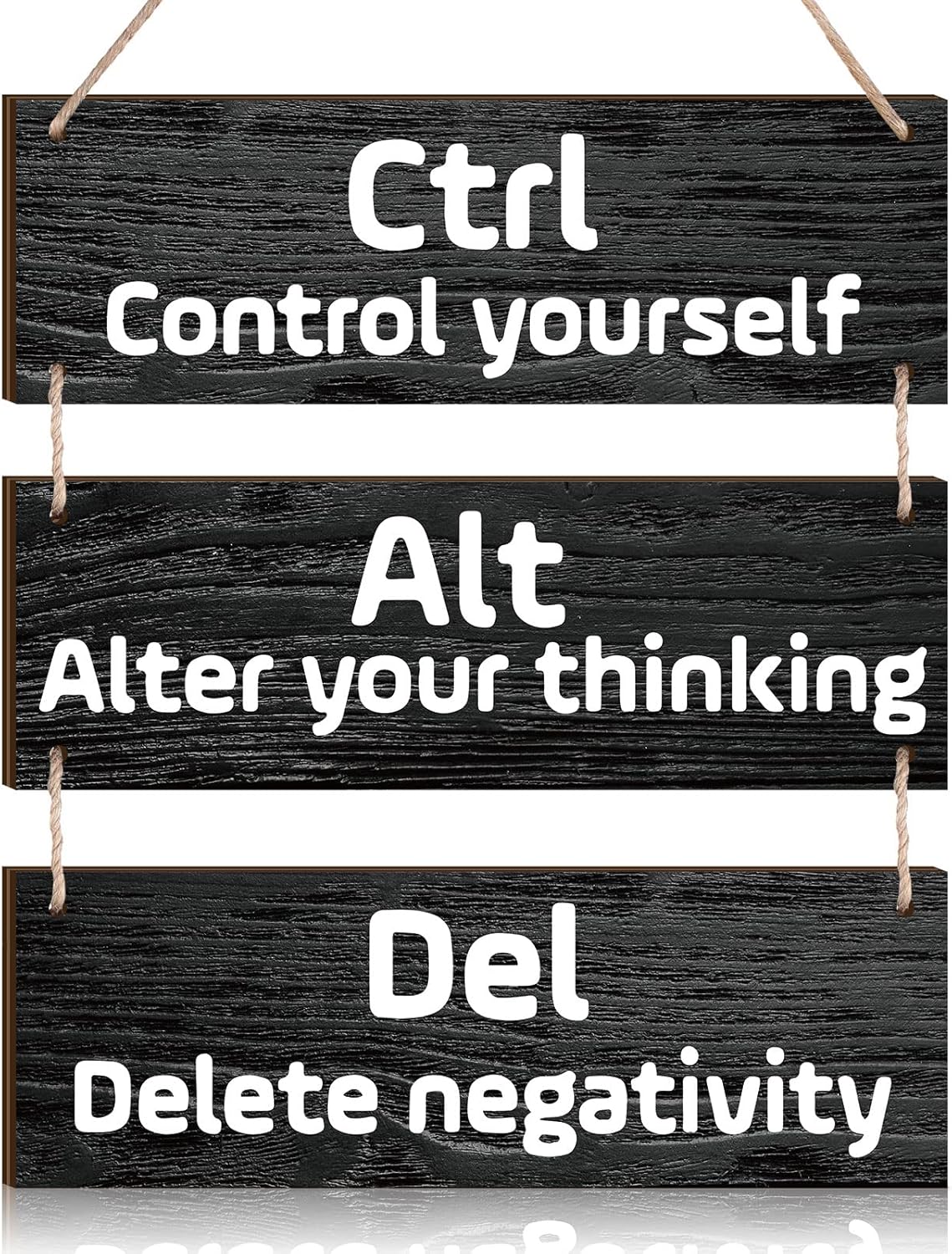 Office Wall Decor Inspirational Wall Art for Motivational Plaques Rustic Wooden Hanging Decor Positive Saying Quote Sign Art for Home Office Living Room(Black)