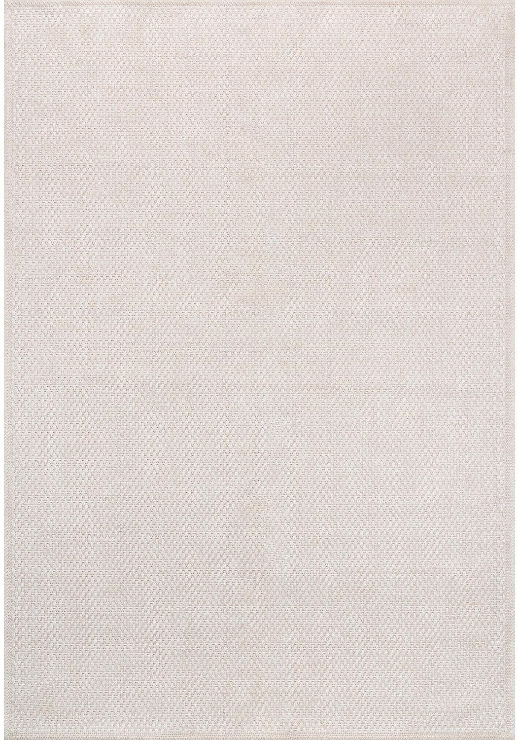 CAMILSON Easy Jute Rug 9x12, Indoor Outdoor Off-White Farmhouse Area Rugs for Living Room Patio and Kitchen Rug, Solid Woven Design, Easy-Cleaning, Washable Outside Carpet Alfombras (9 x 12)