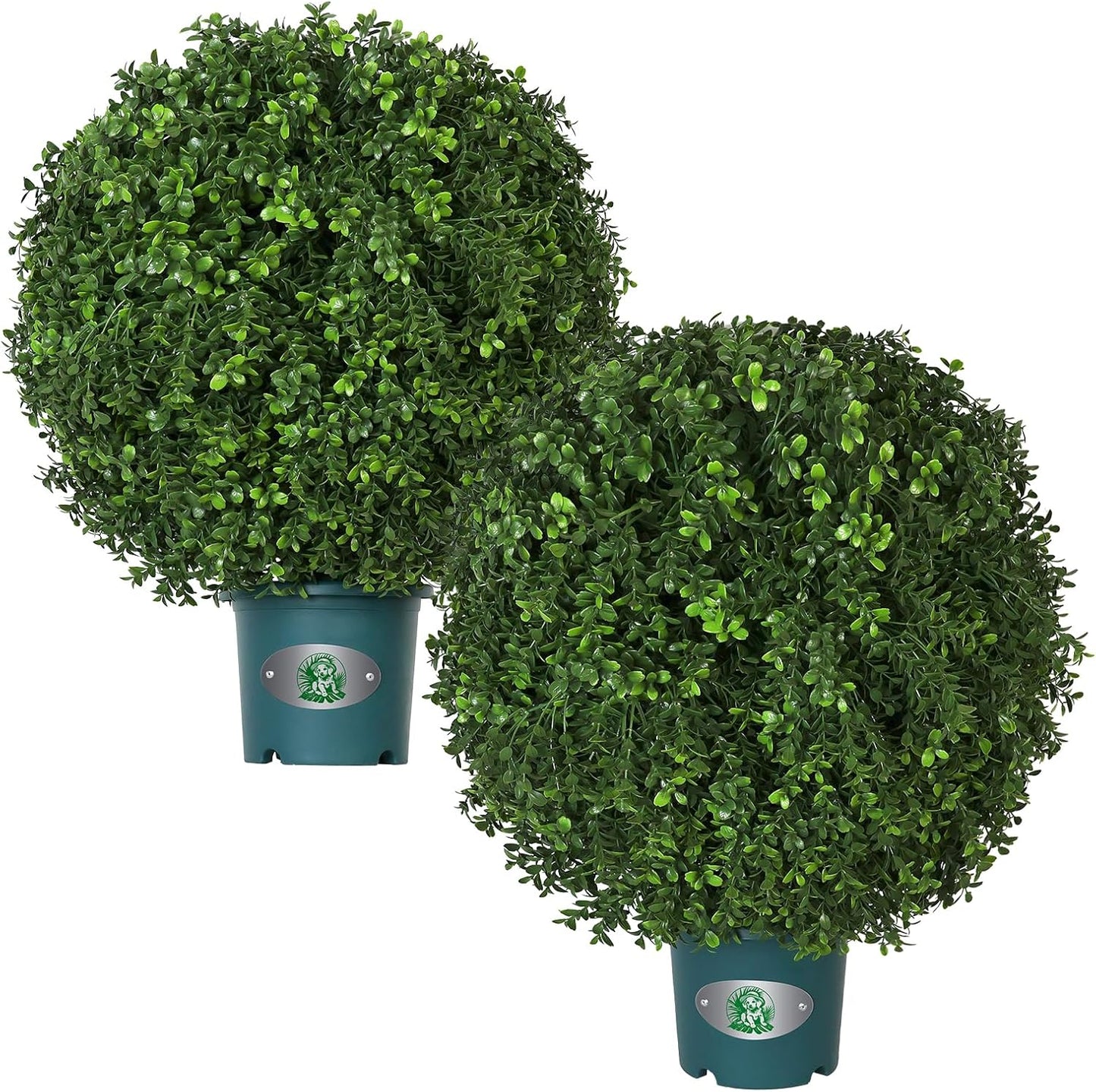 QIANYUN Artificial Plants Outdoor-14Inch Fake Plants Faux Boxwood Plants Outdoor- UV Resistant Shrub for Outdoor/Indoor Decor, Perfect for Porch, Garden, and Backyard