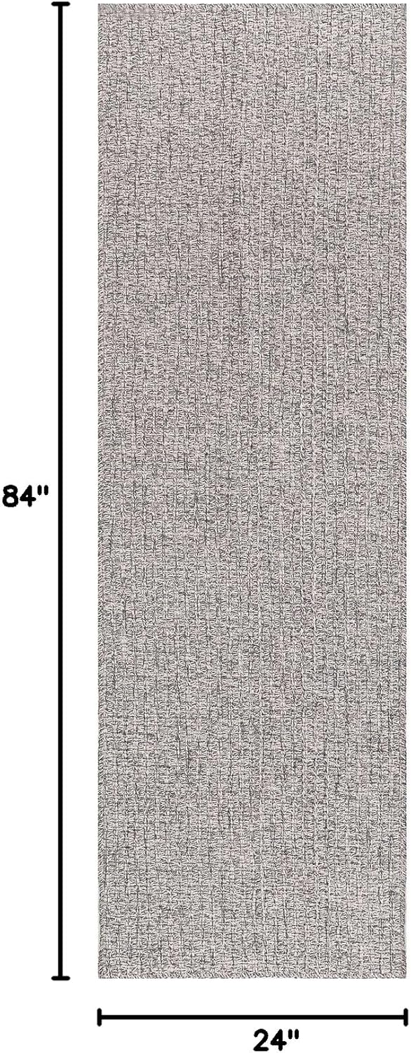 Easy Jute Runner Rug 2x7 Indoor Outdoor Natural Rugs Solid Fiber Rug Woven Area Rug Boho Easy Clean Inside Carpet for Living Room Bedroom Dining Room Hallway or Outdoor Patio Porch (2 X 7 Silver)