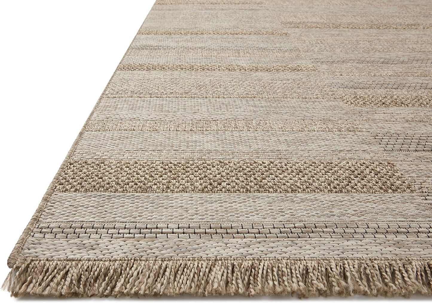 Loloi Dawn Collection Indoor/Outdoor DAW-03 Brown 6'-4" x 9'-2" Area Rug