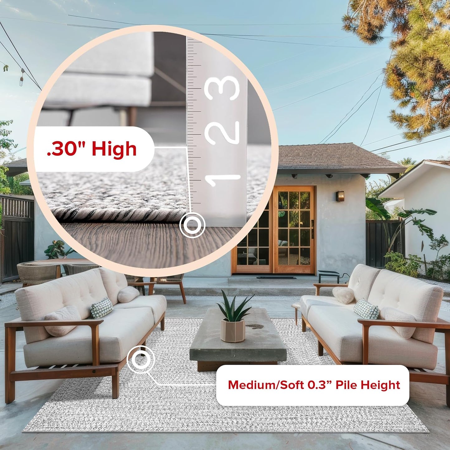 nuLOOM Oval 3' x 5' Solid Hand Braided Indoor/Outdoor Area Rug, Pet-Friendly, High Traffic, Weather Resistant, for Patio, Balcony, Bedroom, Living, Dining Room, Wynn Salt and Pepper