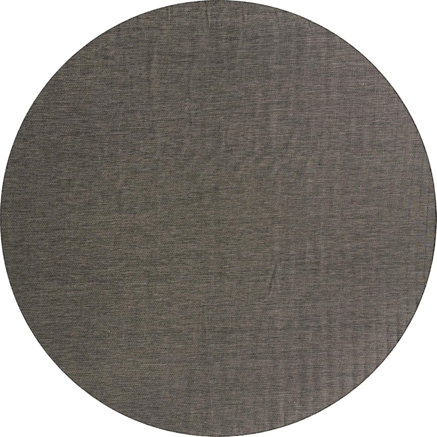Unique Loom Collection Casual Transitional Solid Heathered Indoor/Outdoor Flatweave Area Rug (13' Round, Black/Ivory)