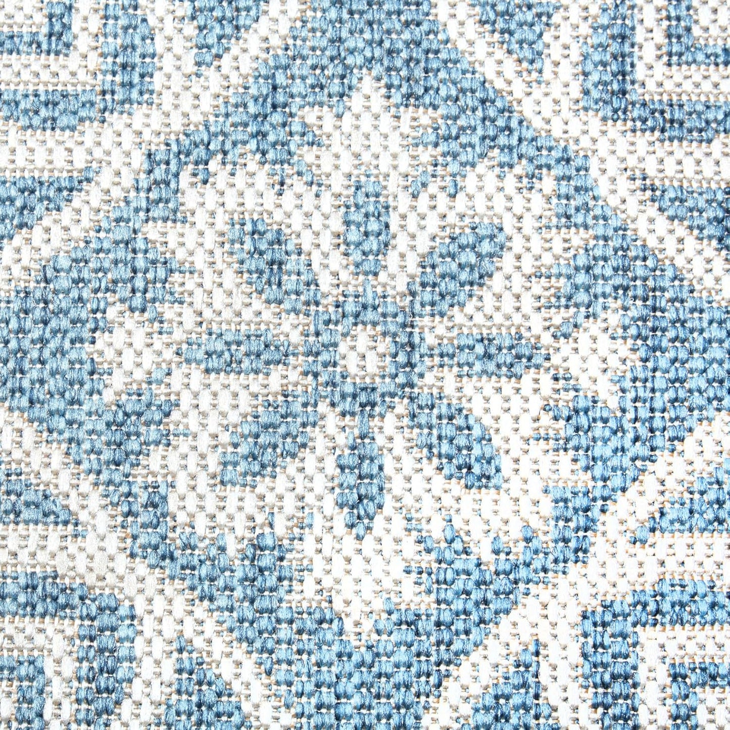 Nicole Miller New York Patio Country Julia Transitional Geometric Indoor/Outdoor Area Rug, Blue/Grey, 3'11"x5'2"