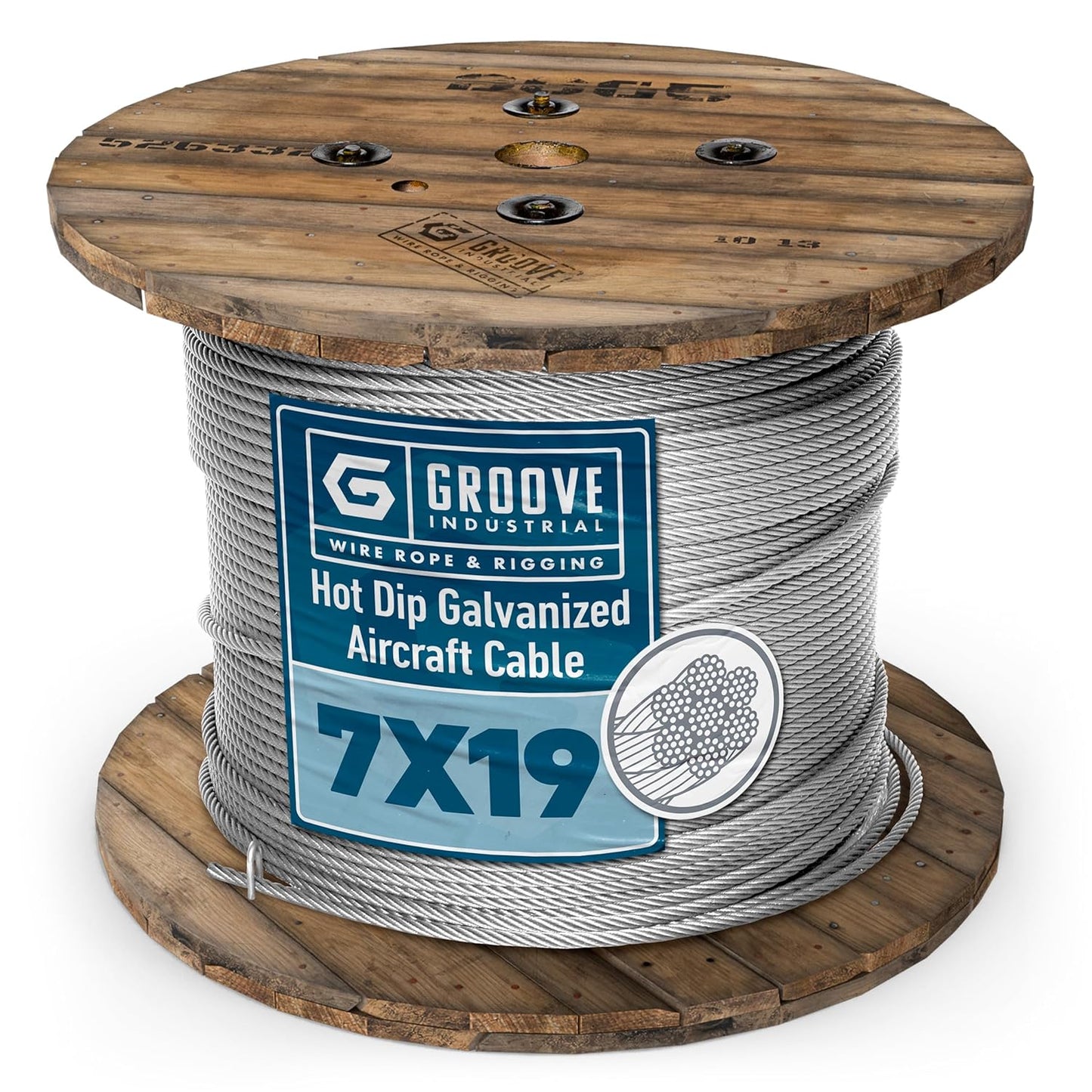 1/4’’ 7x19 Hot Dip Galvanized Aircraft Cable – Steel Wire Rope - 3500 Feet