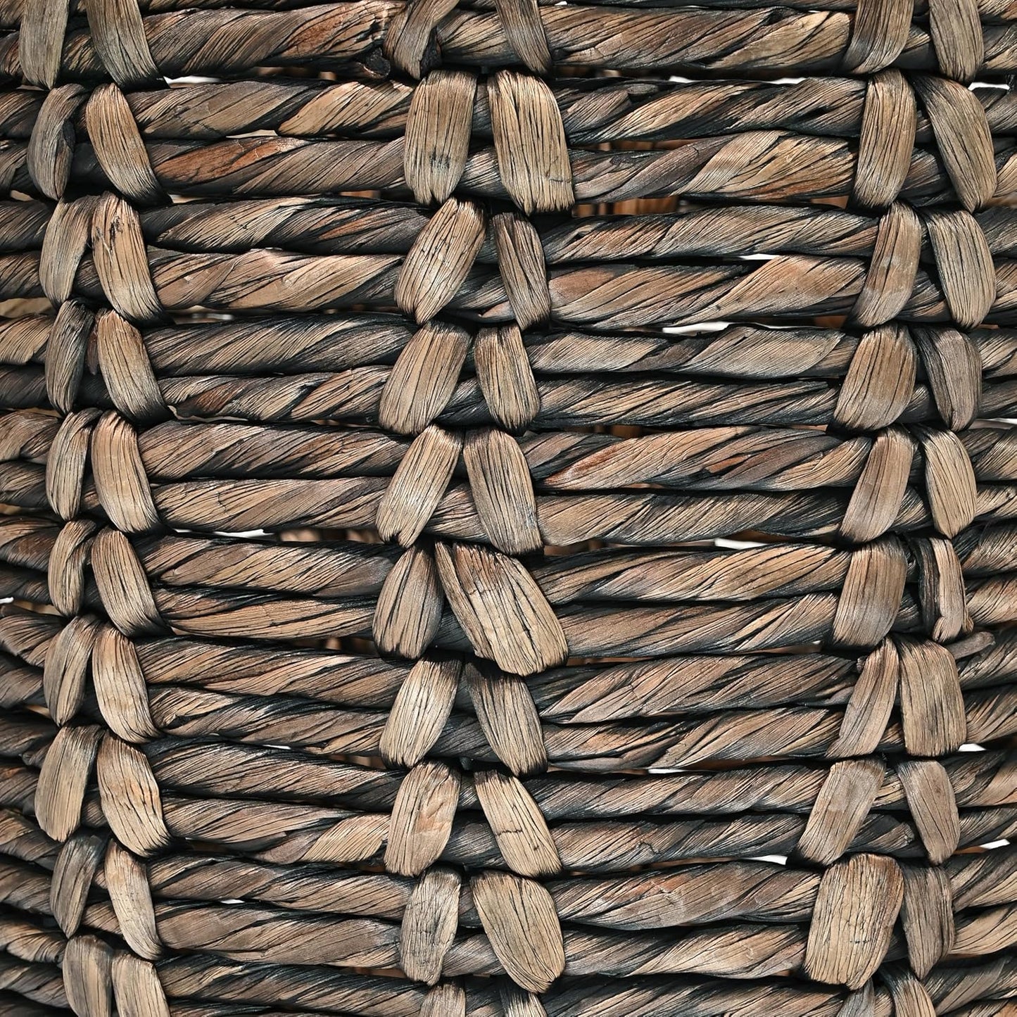 happimess BSK1003B Laurel 19.49" Bohemian Handwoven Abaca Hamper Basket with Handles, Brown for Storage and Decoration in Bathroom, Bedroom, Living Room